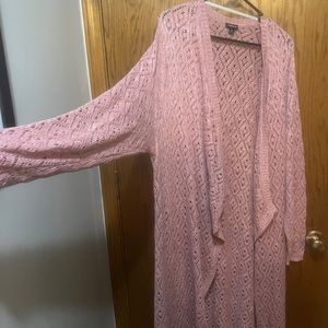 Pink knit cardigan sweater size 4